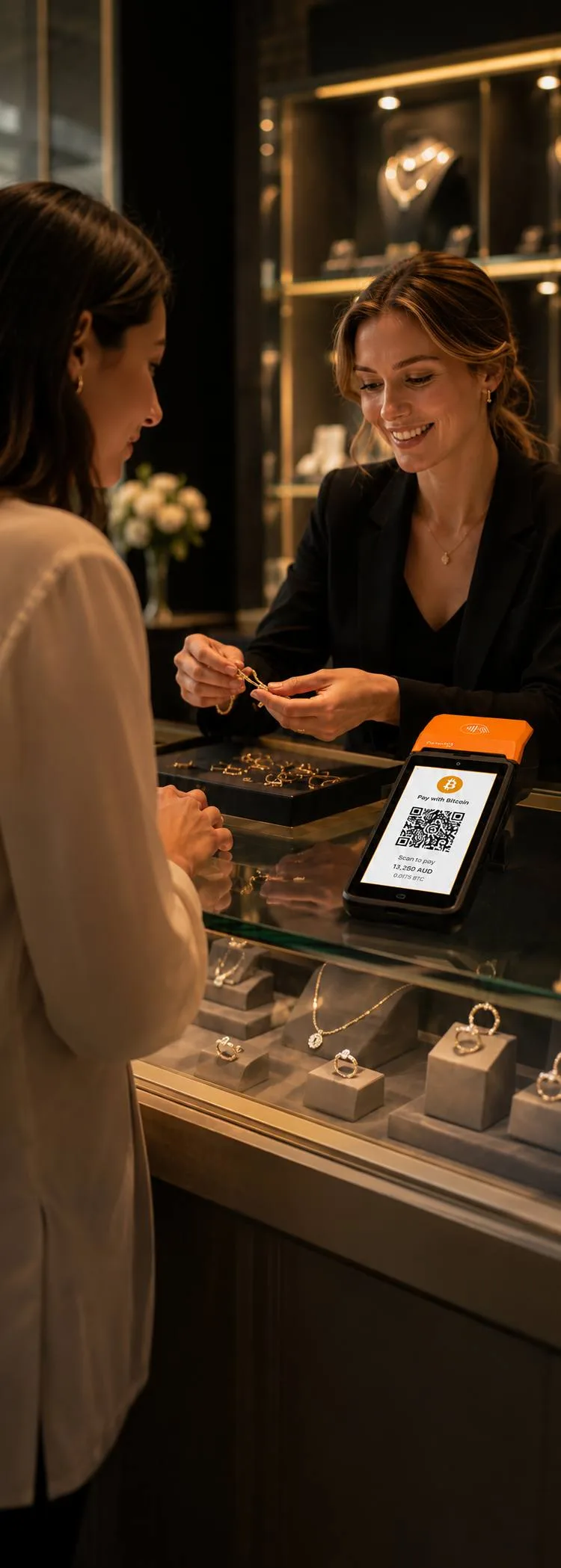 ByteConnect POS terminal at jewellery store